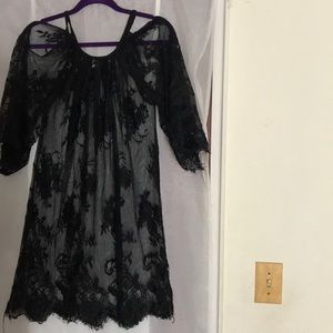 Black bathing suit cover up bikini